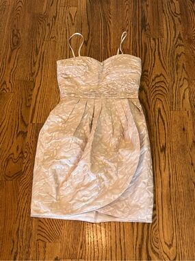 Jacquard Cocktail Dress in Cream